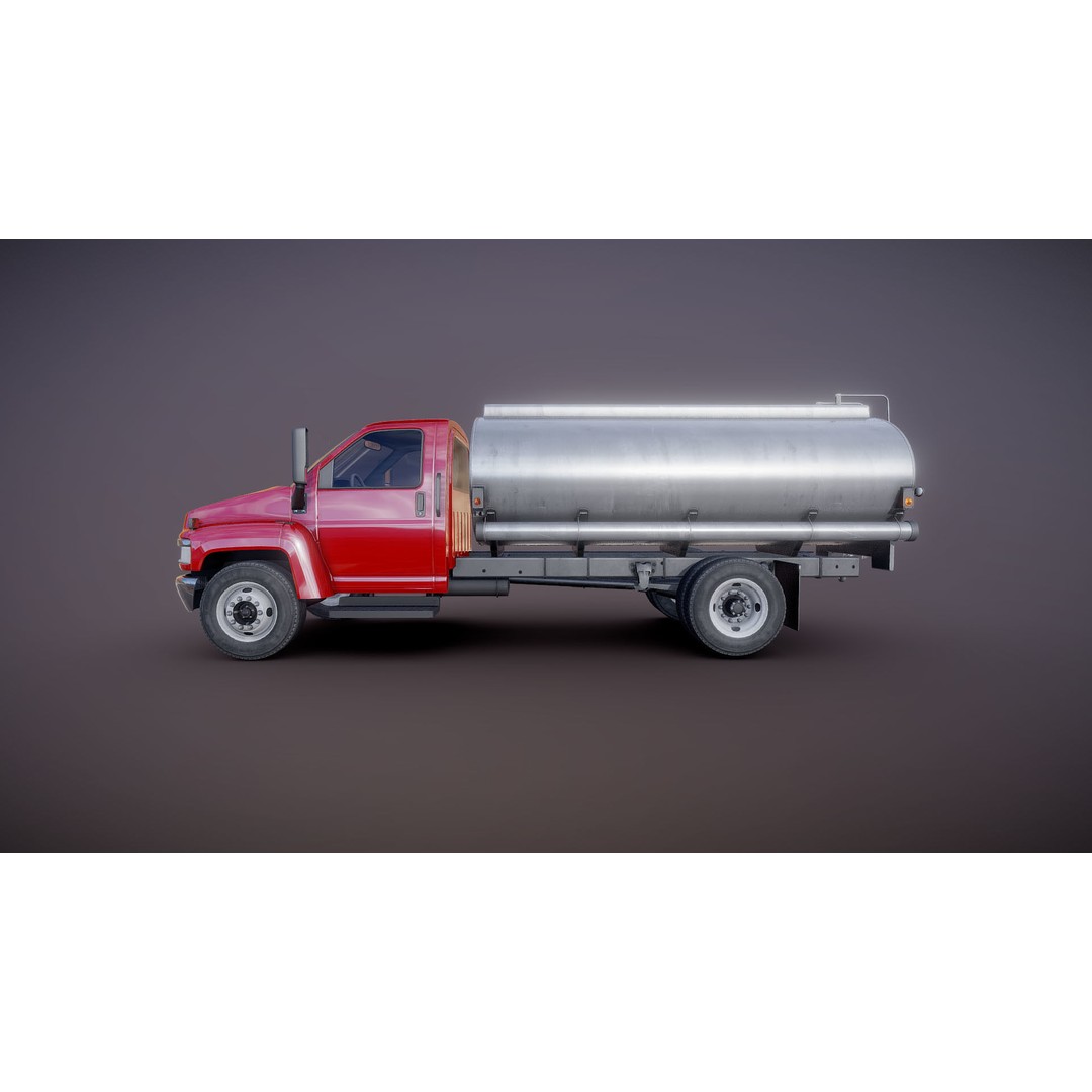 Industrial Tanker Truck 3D Model – Low Poly Game Asset, PBR Textures - View 19