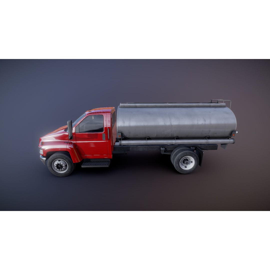 Industrial Tanker Truck 3D Model – Low Poly Game Asset, PBR Textures - View 22