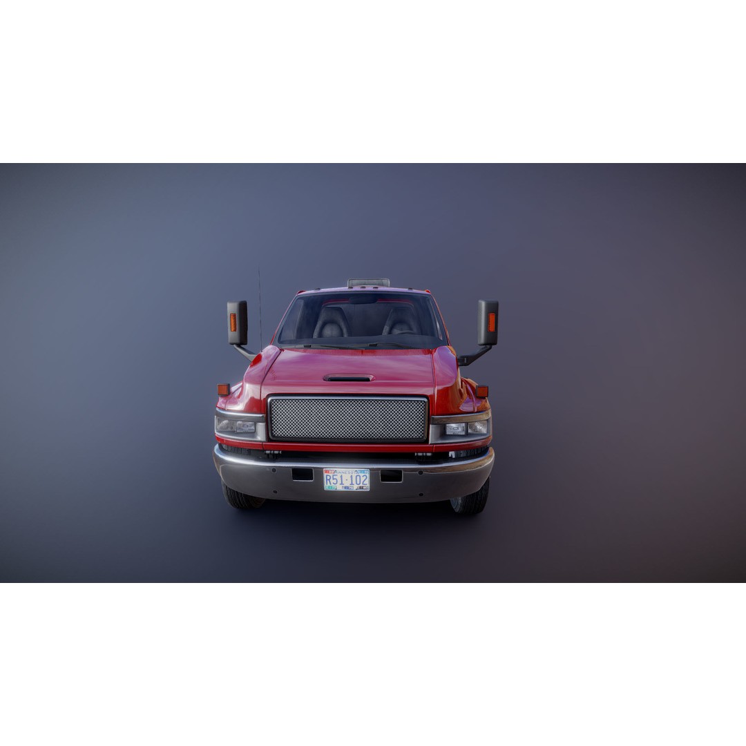 Industrial Tanker Truck 3D Model – Low Poly Game Asset, PBR Textures - View 23