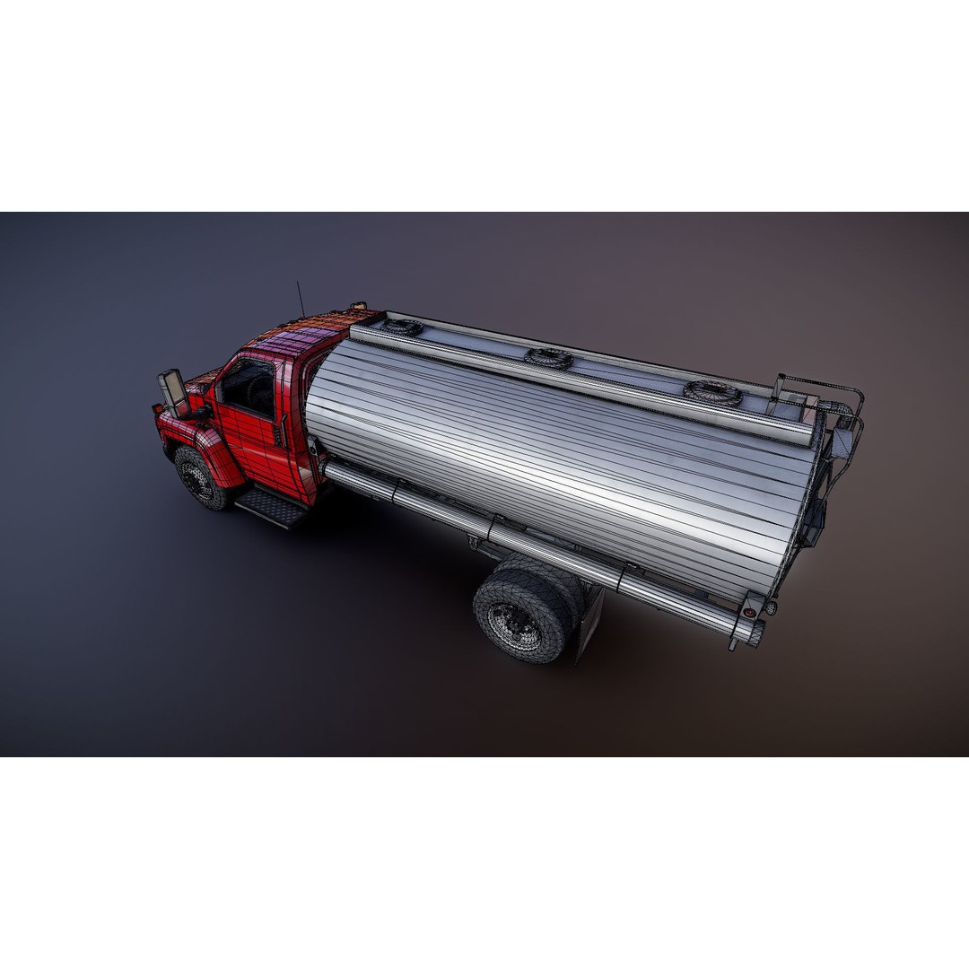 Industrial Tanker Truck 3D Model – Low Poly Game Asset, PBR Textures - View 27