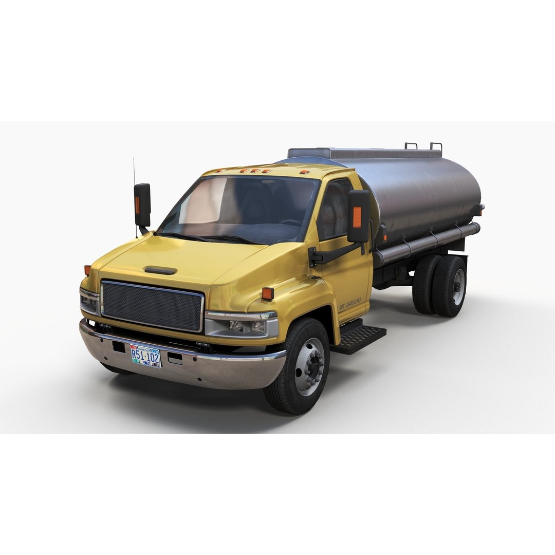 Industrial Tanker Truck 3D Model – Low Poly Game Asset, PBR Textures - View 3