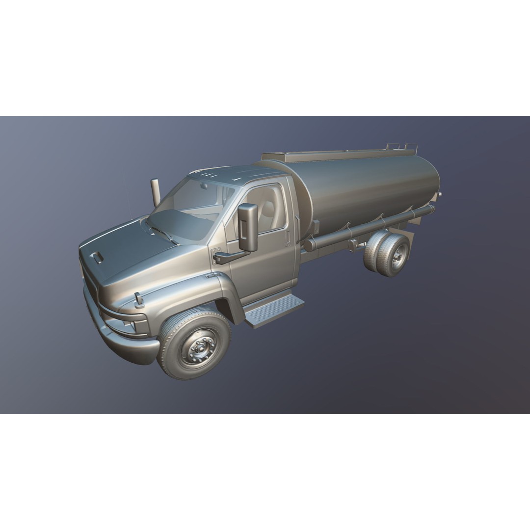 Industrial Tanker Truck 3D Model – Low Poly Game Asset, PBR Textures - View 33
