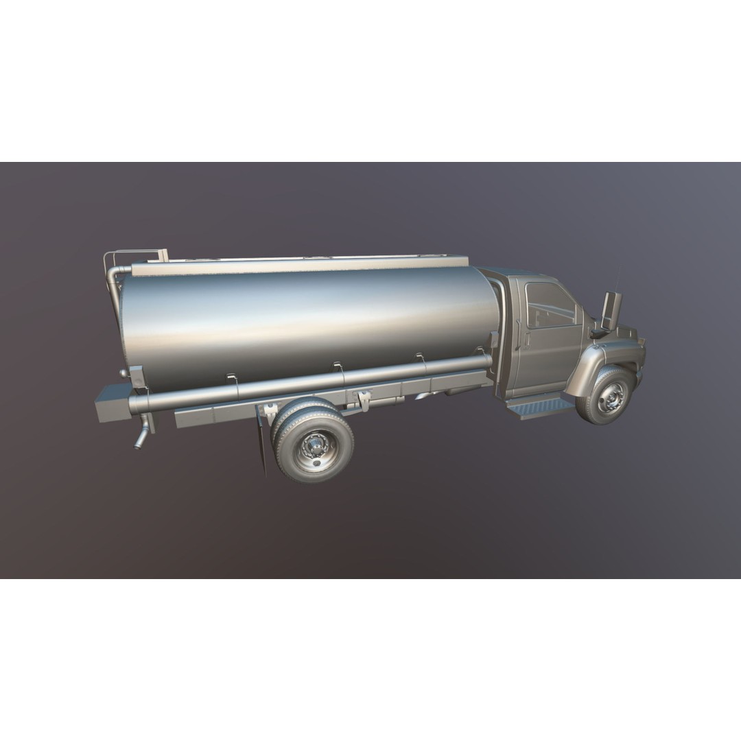 Industrial Tanker Truck 3D Model – Low Poly Game Asset, PBR Textures - View 34