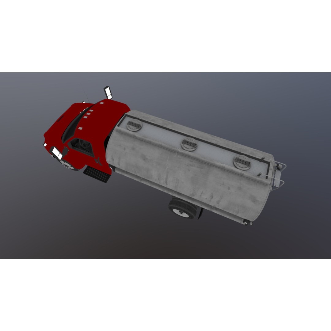 Industrial Tanker Truck 3D Model – Low Poly Game Asset, PBR Textures - View 38