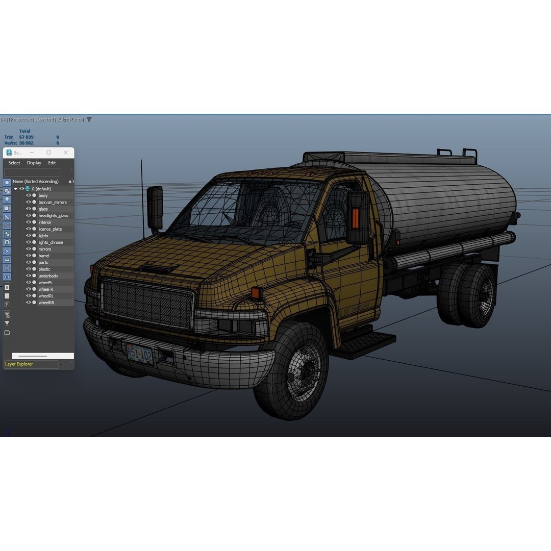 Industrial Tanker Truck 3D Model – Low Poly Game Asset, PBR Textures - View 39