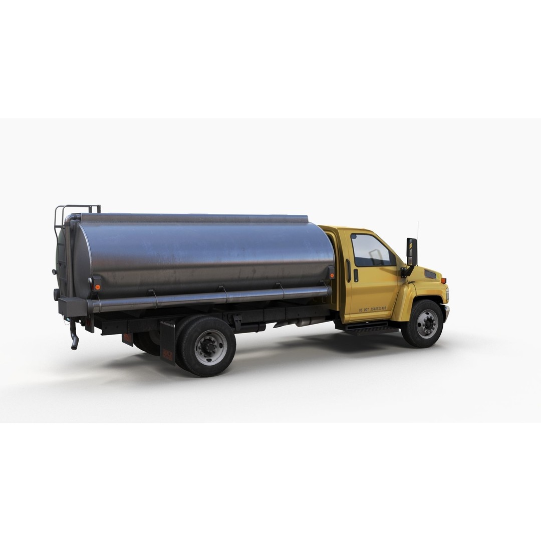 Industrial Tanker Truck 3D Model – Low Poly Game Asset, PBR Textures - View 4