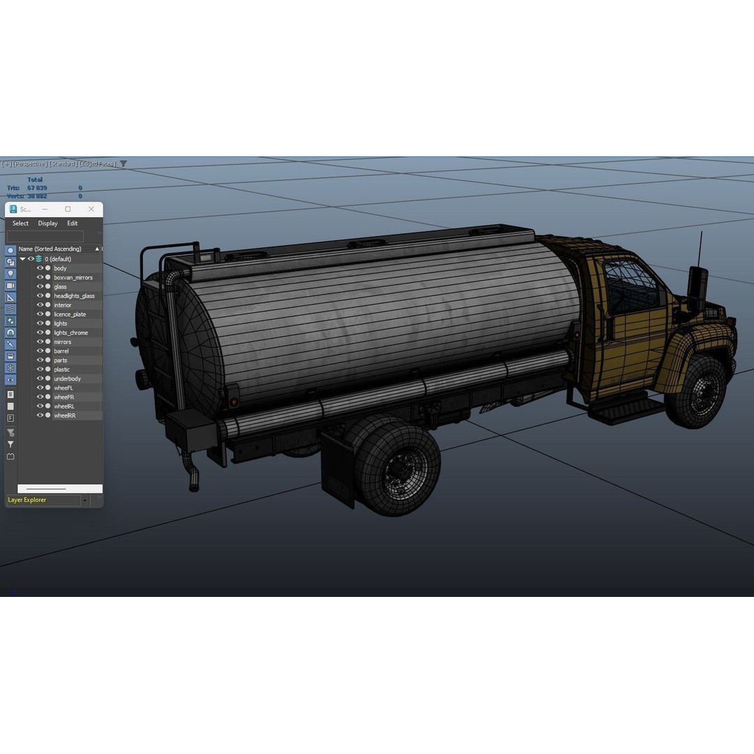 Industrial Tanker Truck 3D Model – Low Poly Game Asset, PBR Textures - View 41