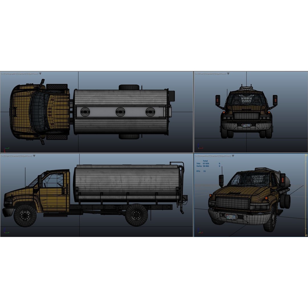 Industrial Tanker Truck 3D Model – Low Poly Game Asset, PBR Textures - View 42