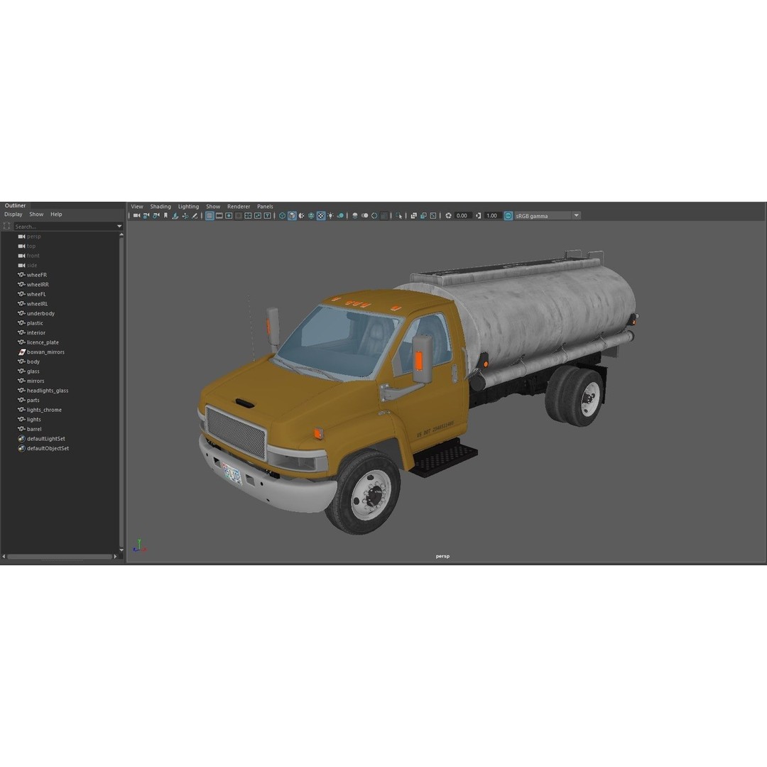 Industrial Tanker Truck 3D Model – Low Poly Game Asset, PBR Textures - View 44
