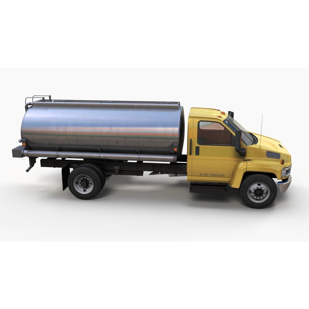 Industrial Tanker Truck 3D Model – Low Poly Game Asset, PBR Textures - View 5