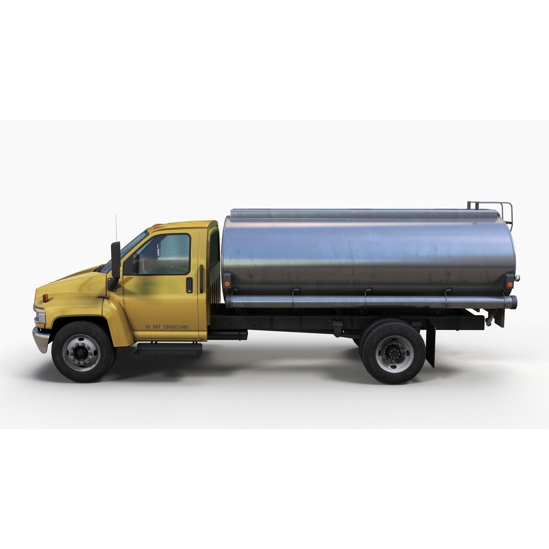 Industrial Tanker Truck 3D Model – Low Poly Game Asset, PBR Textures - View 6
