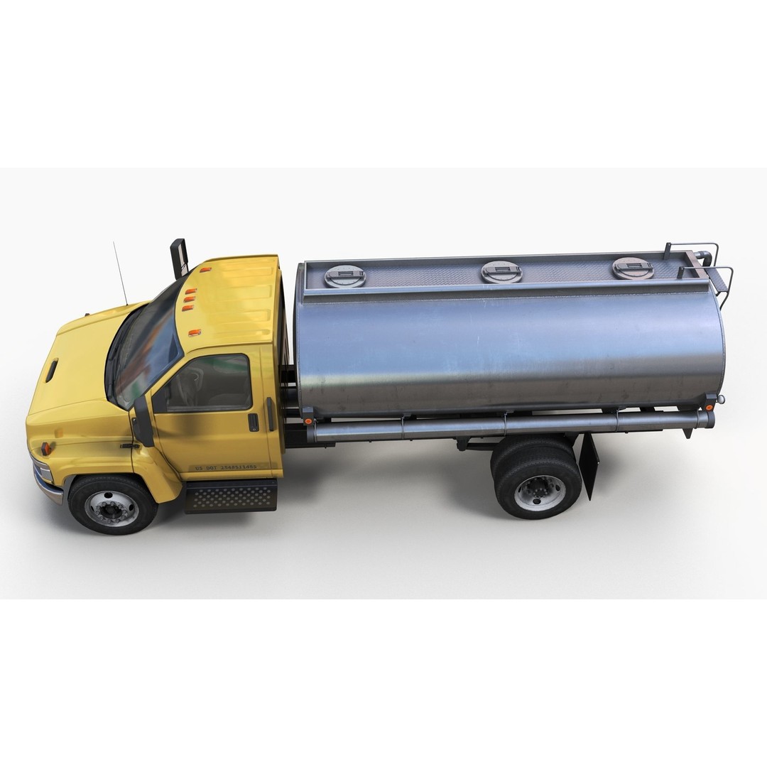 Industrial Tanker Truck 3D Model – Low Poly Game Asset, PBR Textures - View 7