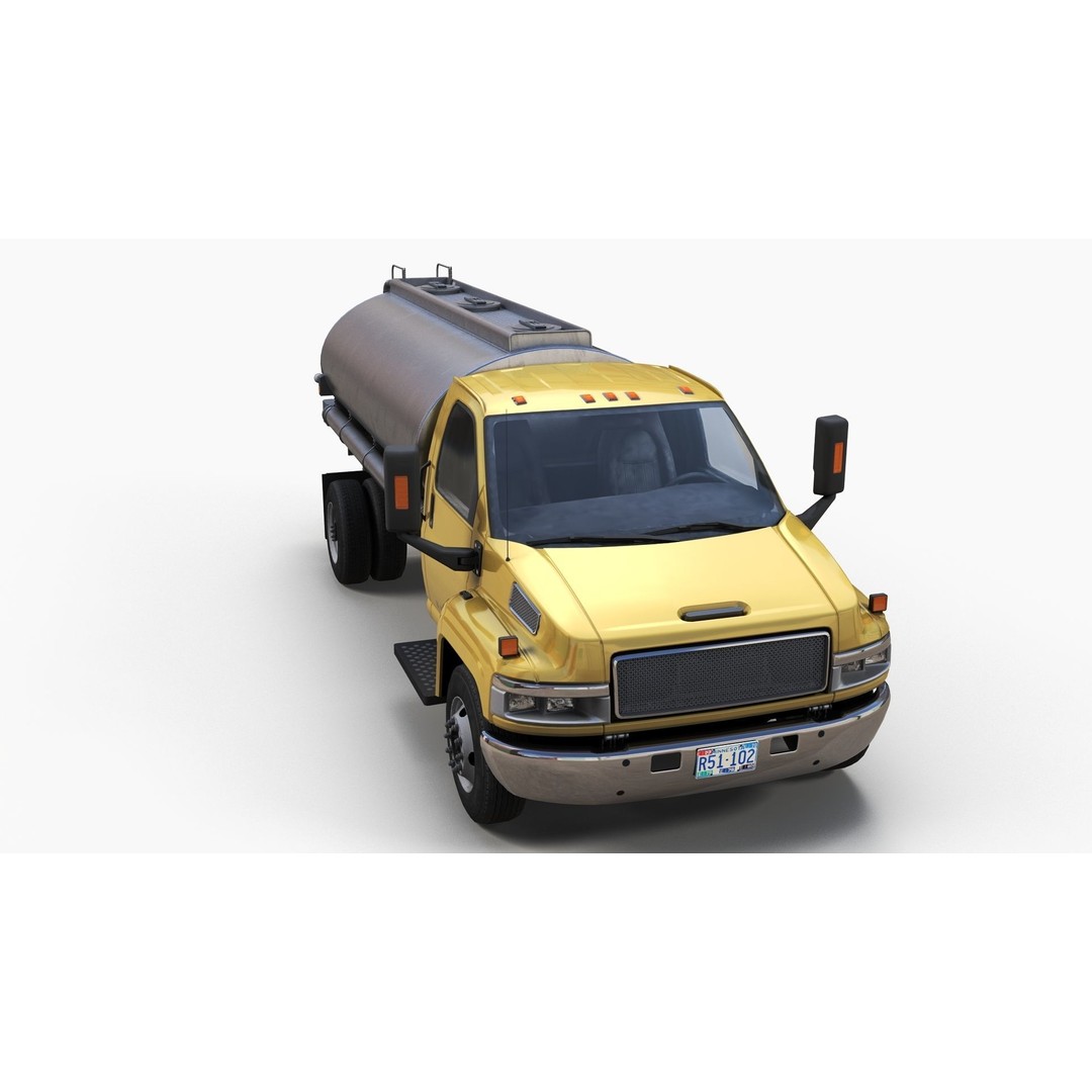 Industrial Tanker Truck 3D Model – Low Poly Game Asset, PBR Textures - View 8