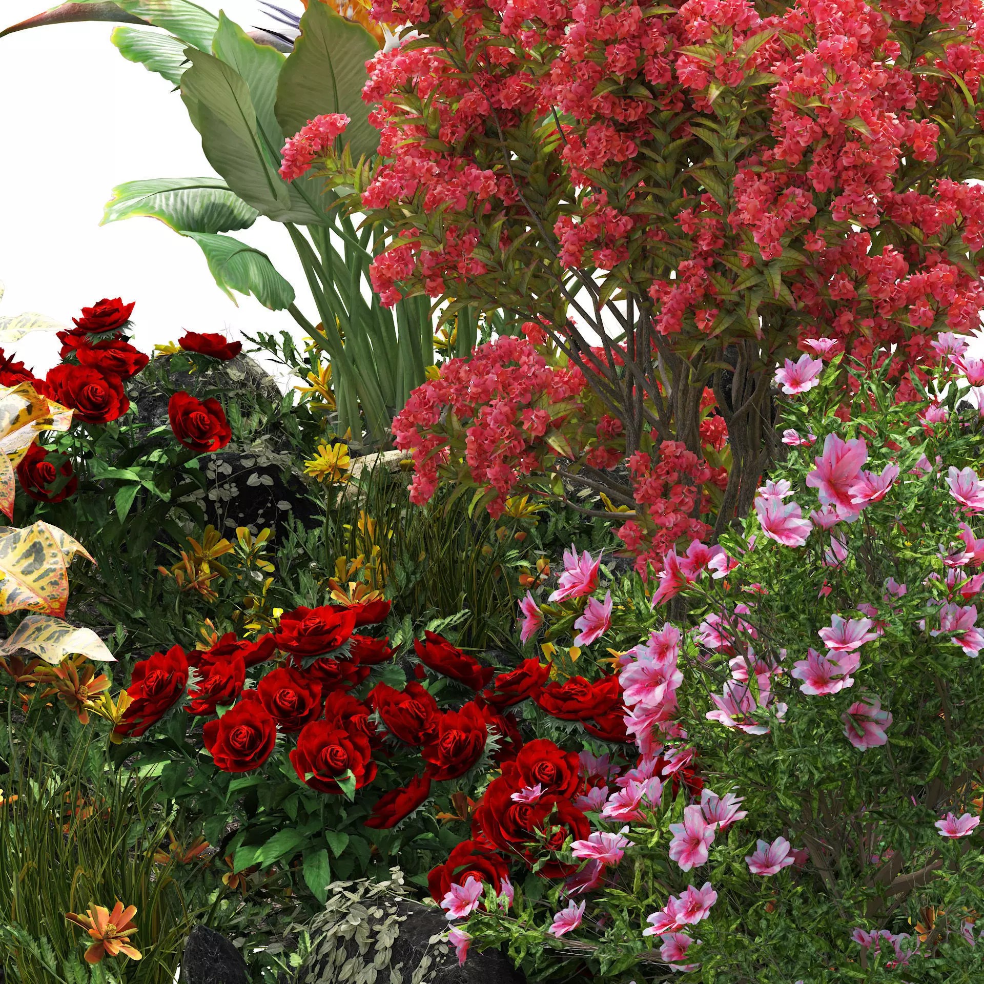 Spring Flower Collection - Low-Poly Game-Ready 3D Model - View 2