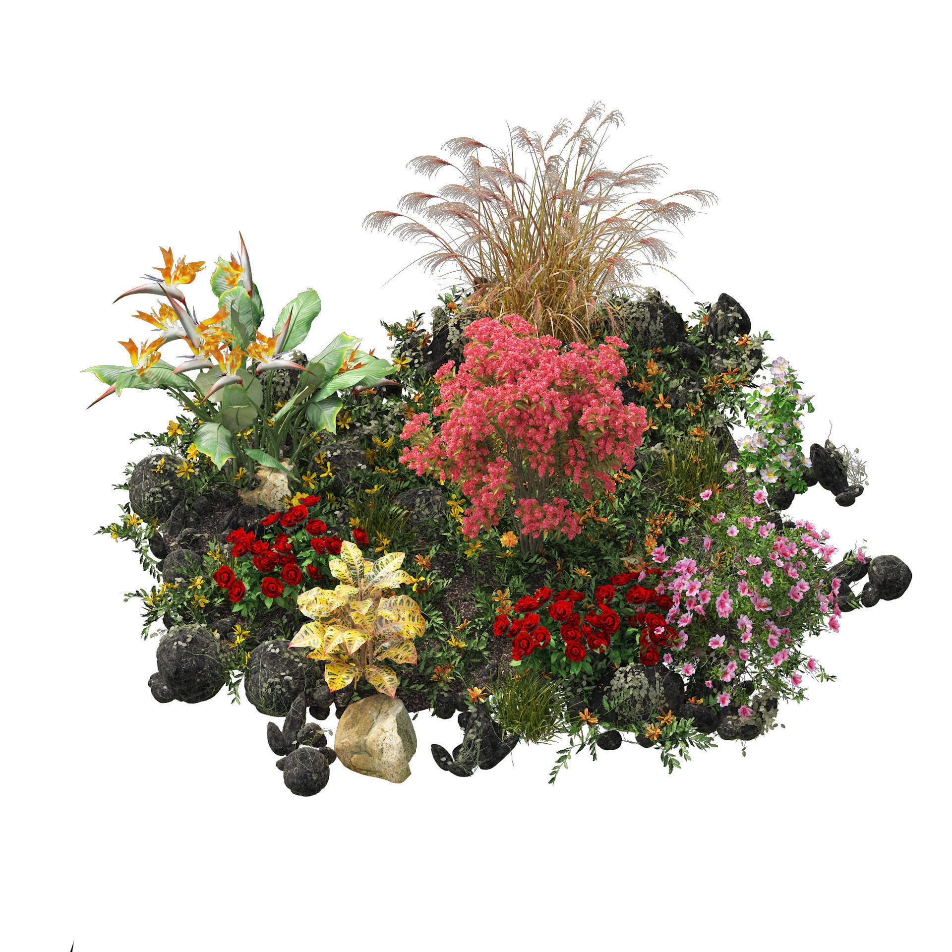 Spring Flower Collection - Low-Poly Game-Ready 3D Model - View 3