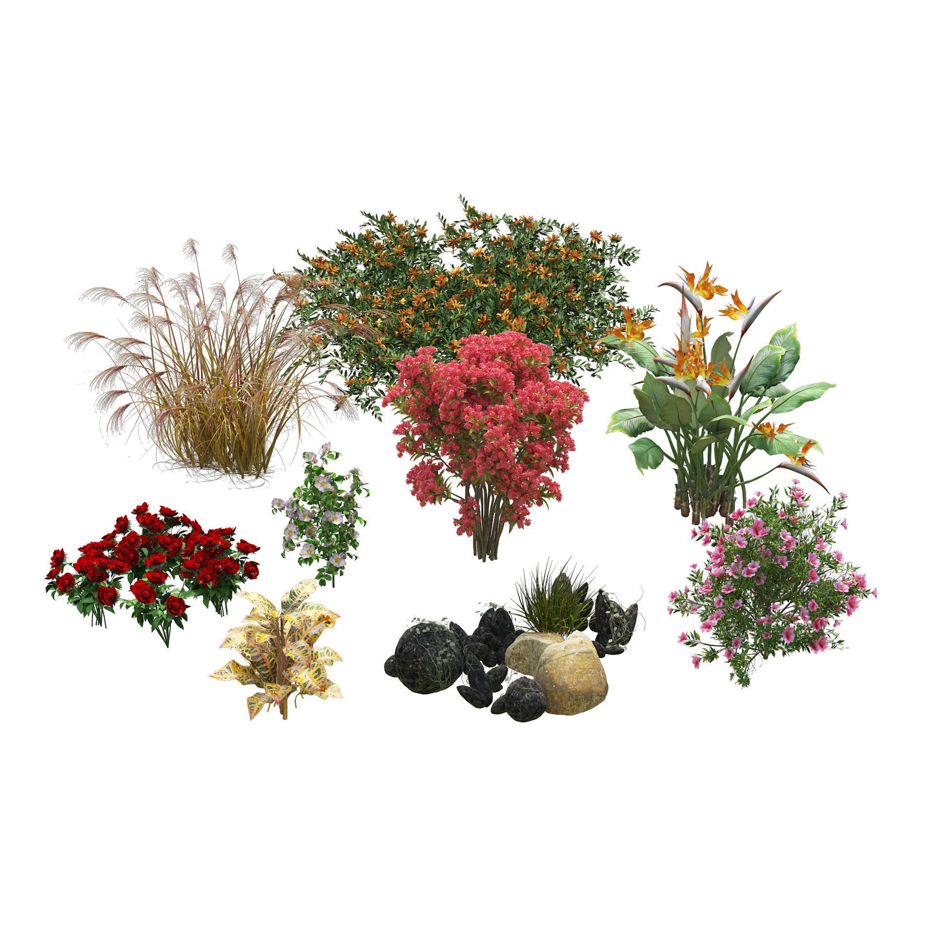 Spring Flower Collection - Low-Poly Game-Ready 3D Model - View 4
