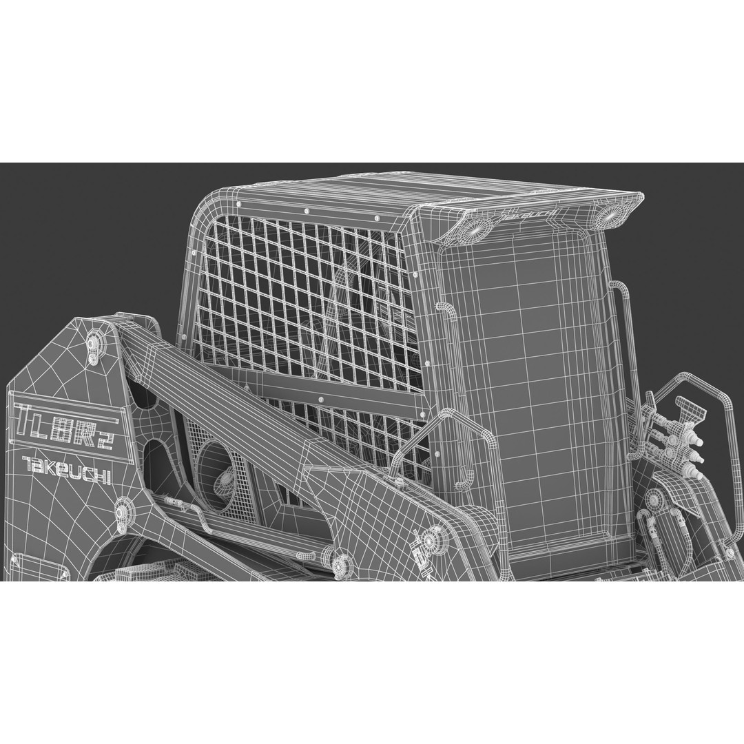Takeuchi TL8R2 Compact Track Loader 3D Model – PBR Textured, FBX, OBJ