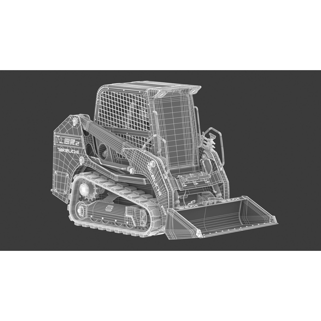 Takeuchi TL8R2 Compact Track Loader 3D Model – PBR Textured, FBX, OBJ - View 13