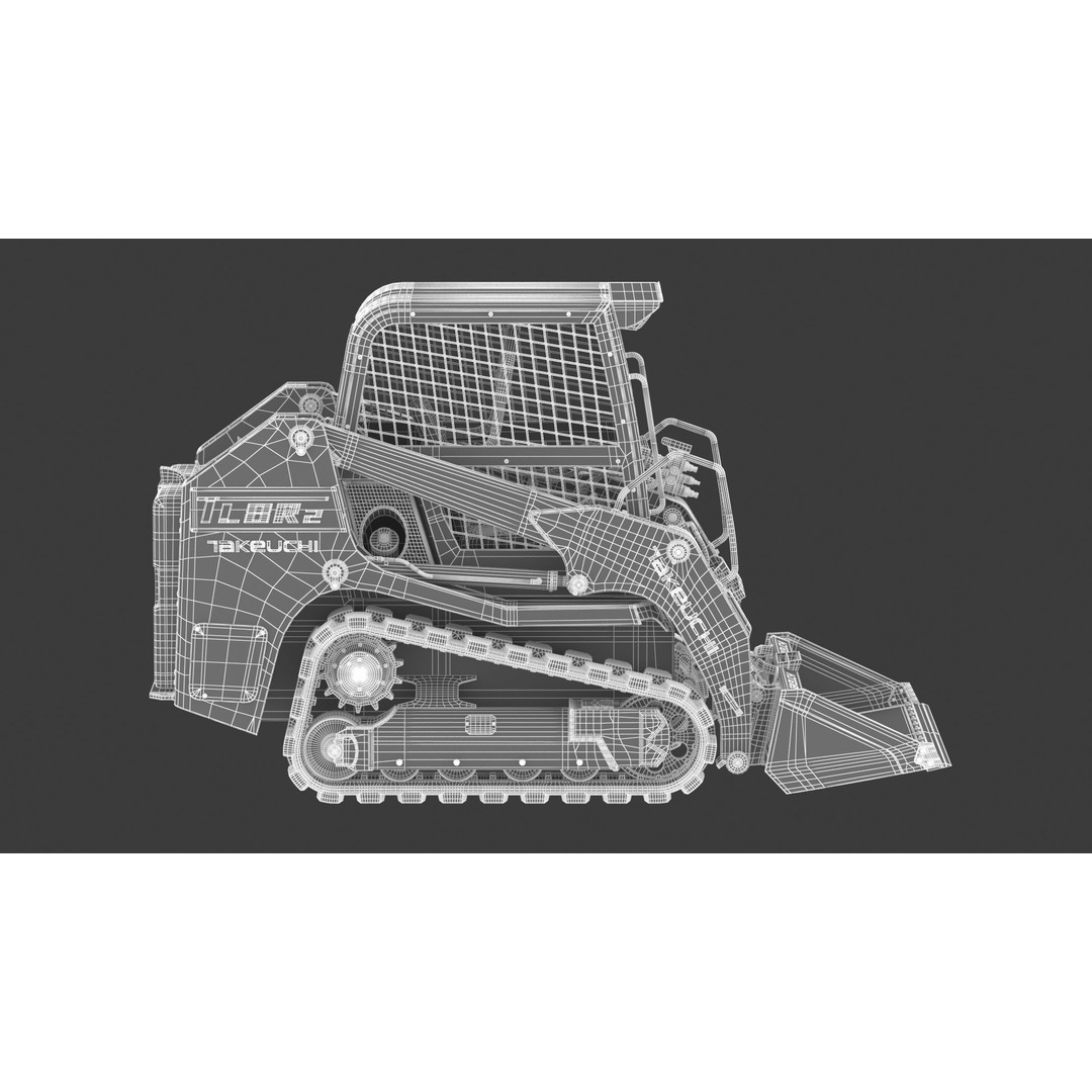Takeuchi TL8R2 Compact Track Loader 3D Model – PBR Textured, FBX, OBJ - View 15