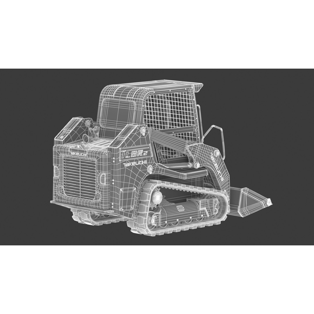 Takeuchi TL8R2 Compact Track Loader 3D Model – PBR Textured, FBX, OBJ - View 27