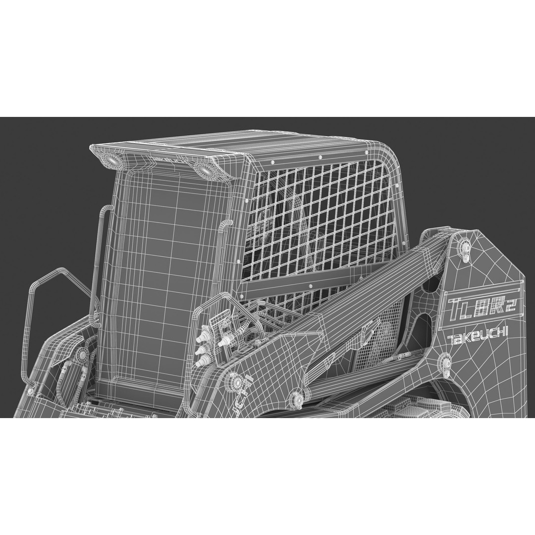 Takeuchi TL8R2 Compact Track Loader 3D Model – PBR Textured, FBX, OBJ - View 30