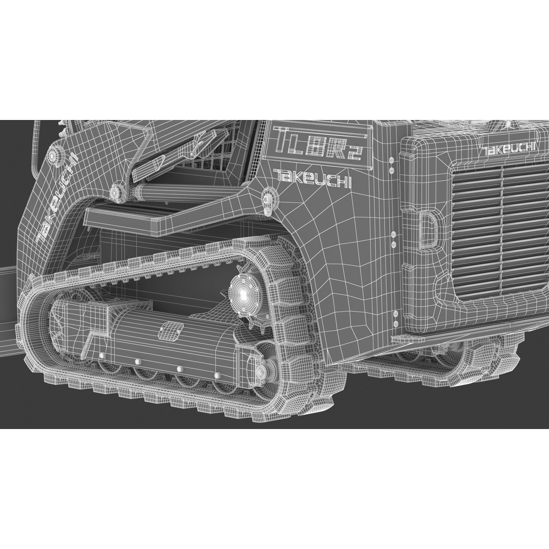 Takeuchi TL8R2 Compact Track Loader 3D Model – PBR Textured, FBX, OBJ - View 34