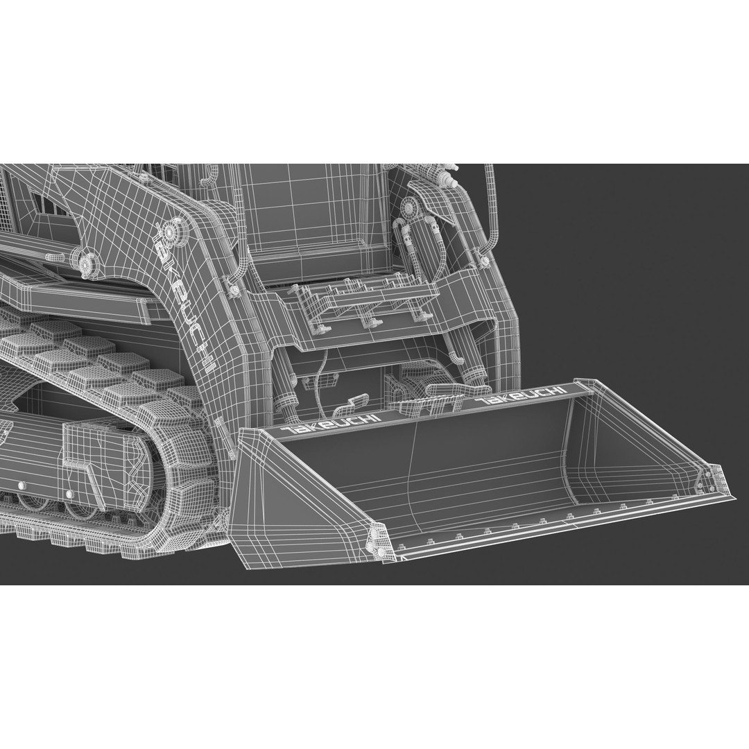 Takeuchi TL8R2 Compact Track Loader 3D Model – PBR Textured, FBX, OBJ - View 40