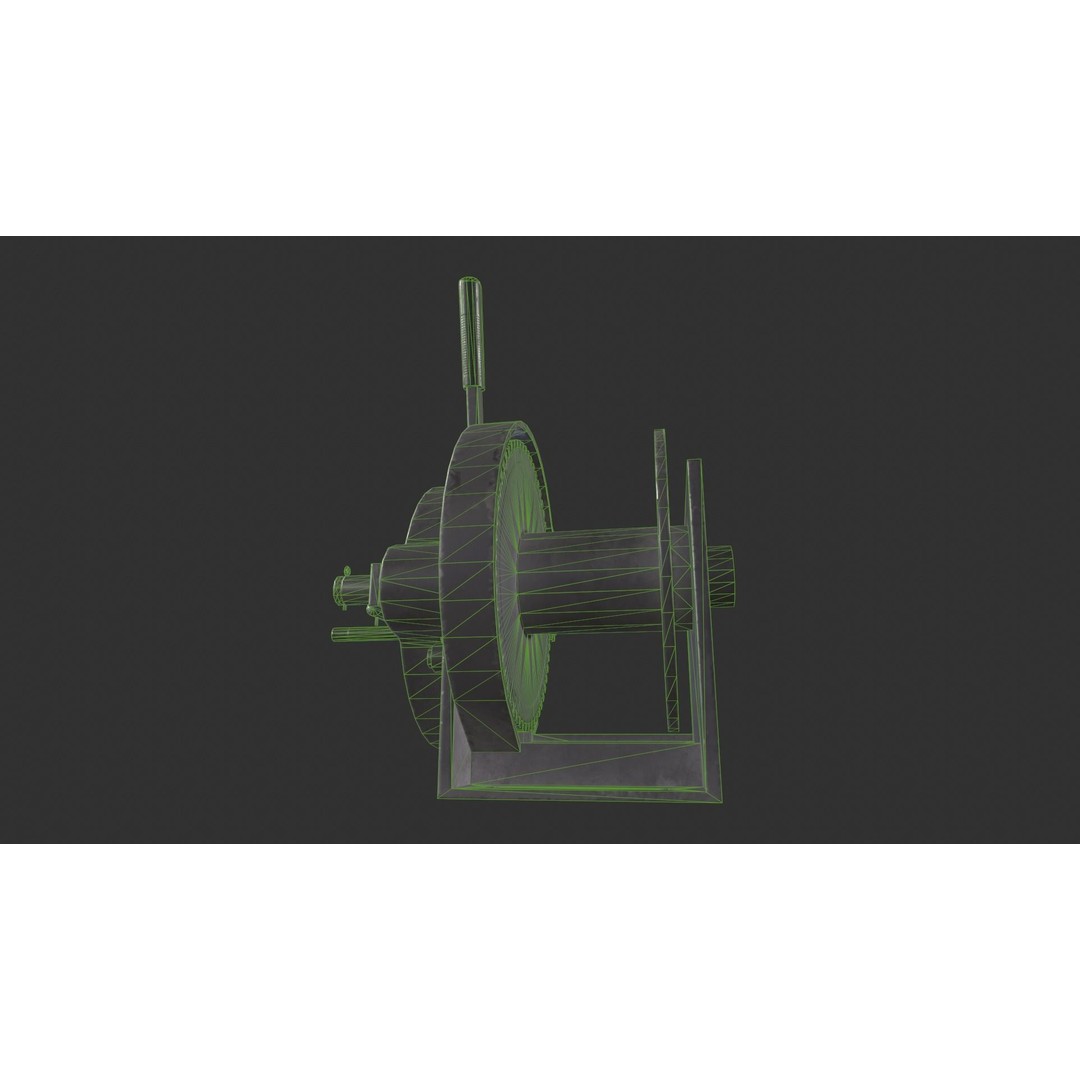 Crank Mechanism 3D Model – Low Poly Game Asset with PBR Textures