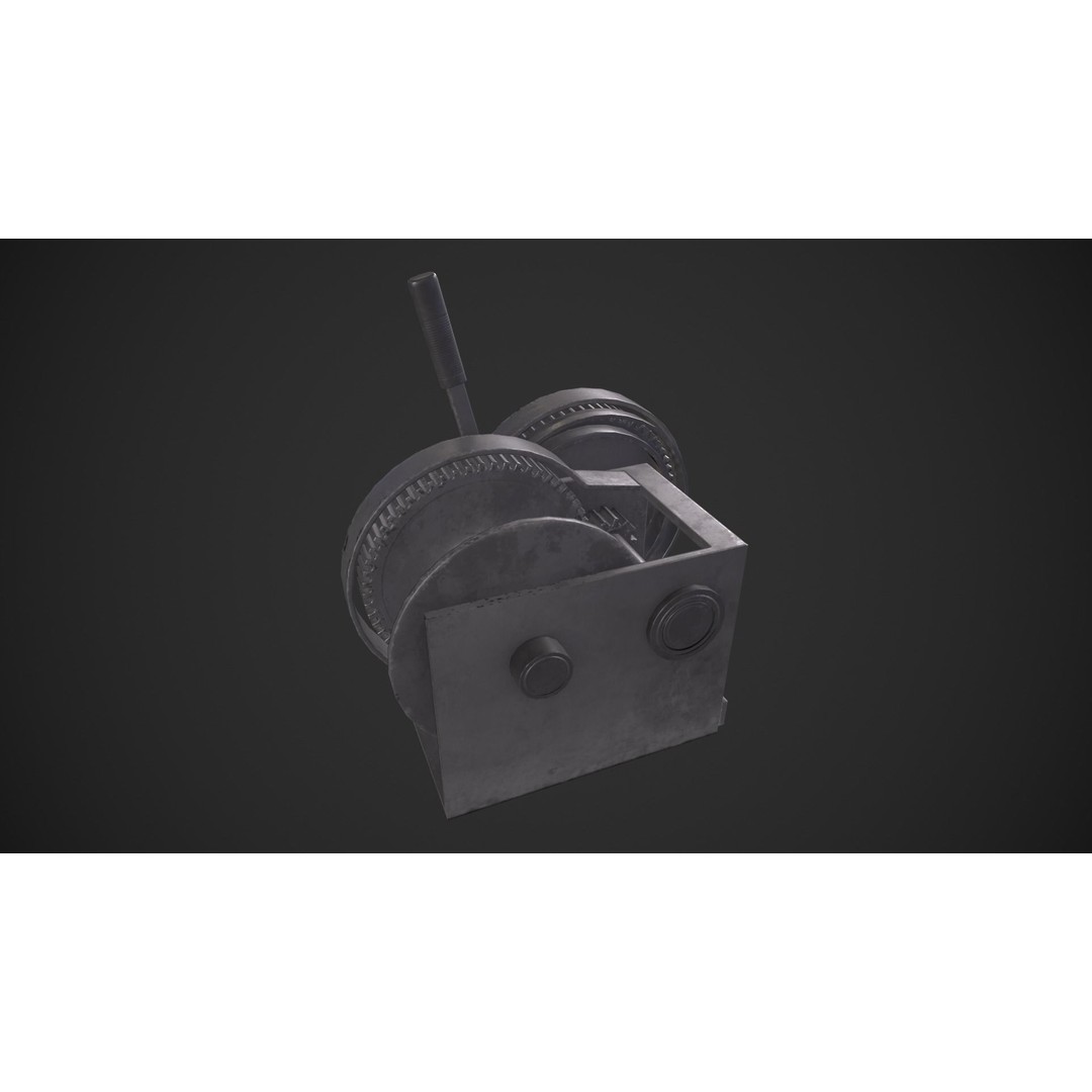 Crank Mechanism 3D Model – Low Poly Game Asset with PBR Textures - View 5
