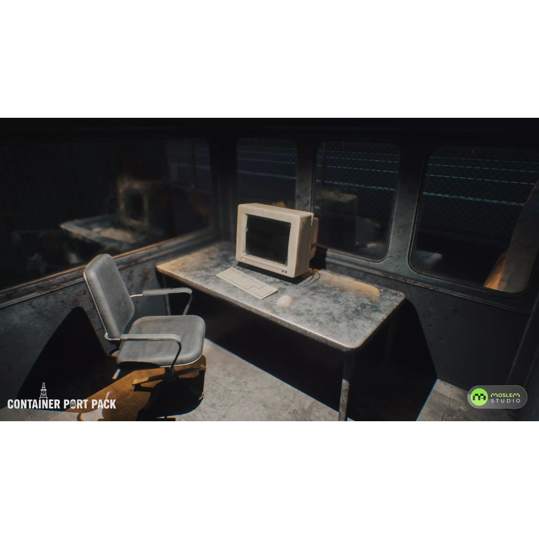 Realistic Modular Container Port 3D Model – Low Poly Game Asset, FBX - View 32