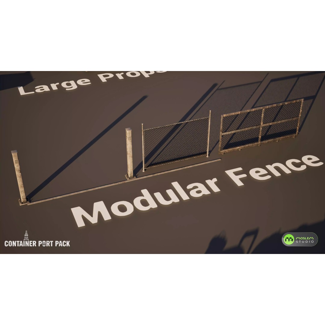 Realistic Modular Container Port 3D Model – Low Poly Game Asset, FBX - View 40