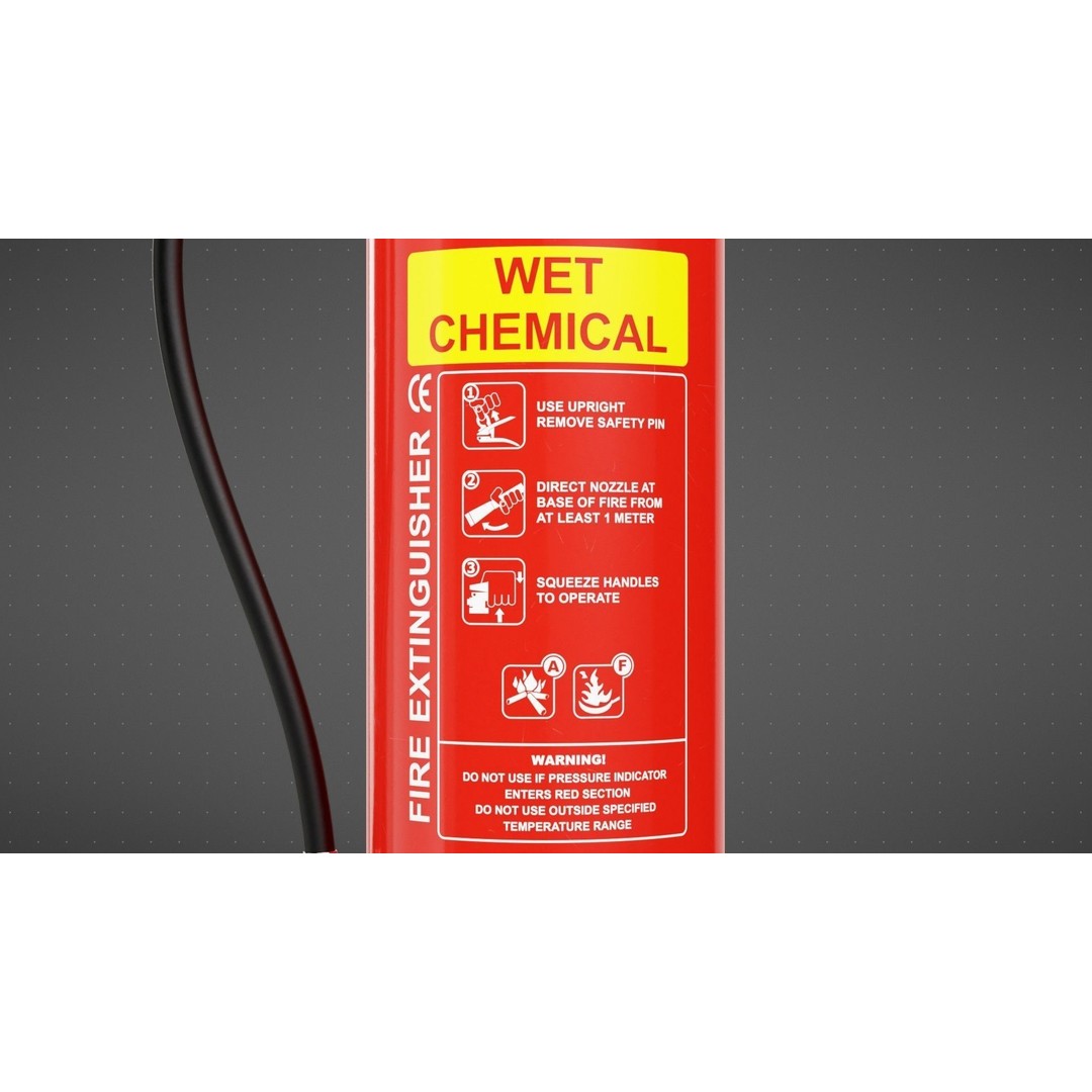 Wet Chemical Fire Extinguisher 3D Model – High Poly PBR Asset, Blender, FBX - View 14