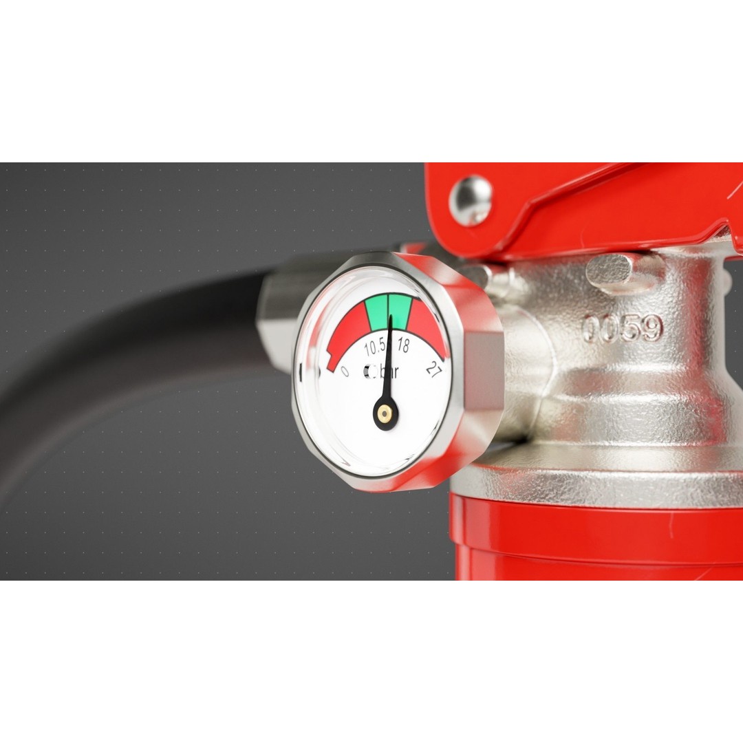 Wet Chemical Fire Extinguisher 3D Model – High Poly PBR Asset, Blender, FBX - View 16