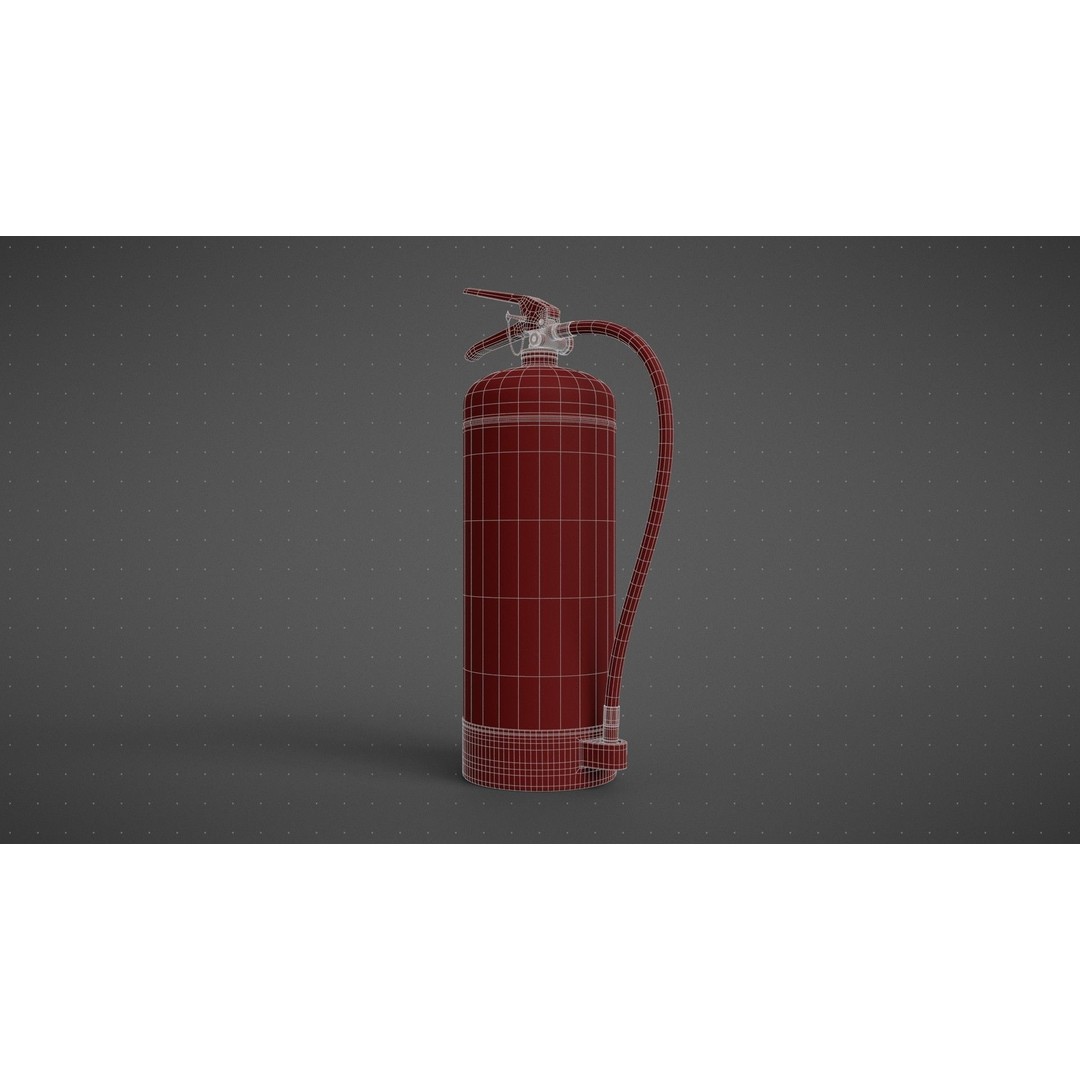 Wet Chemical Fire Extinguisher 3D Model – High Poly PBR Asset, Blender, FBX - View 20
