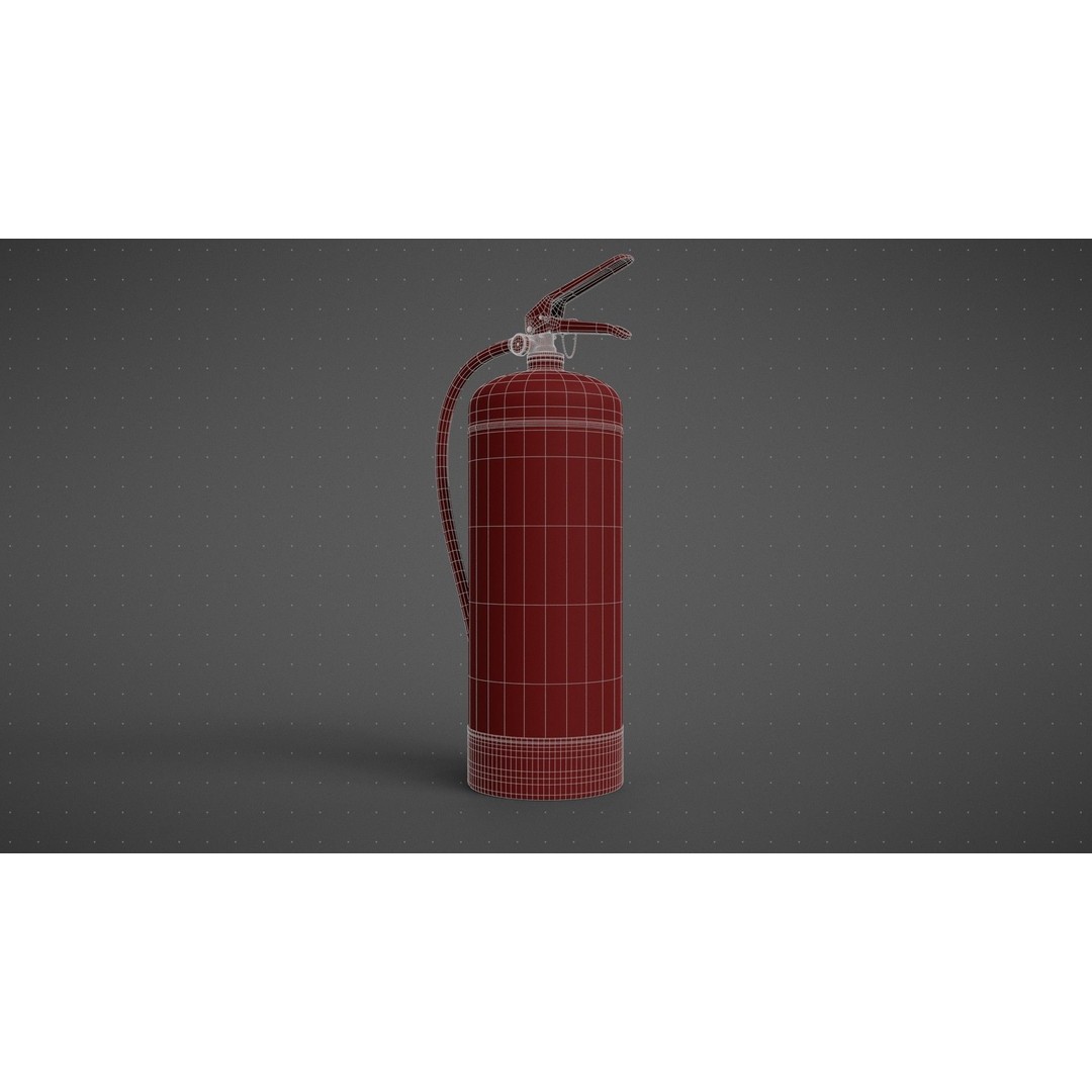 Wet Chemical Fire Extinguisher 3D Model – High Poly PBR Asset, Blender, FBX - View 24