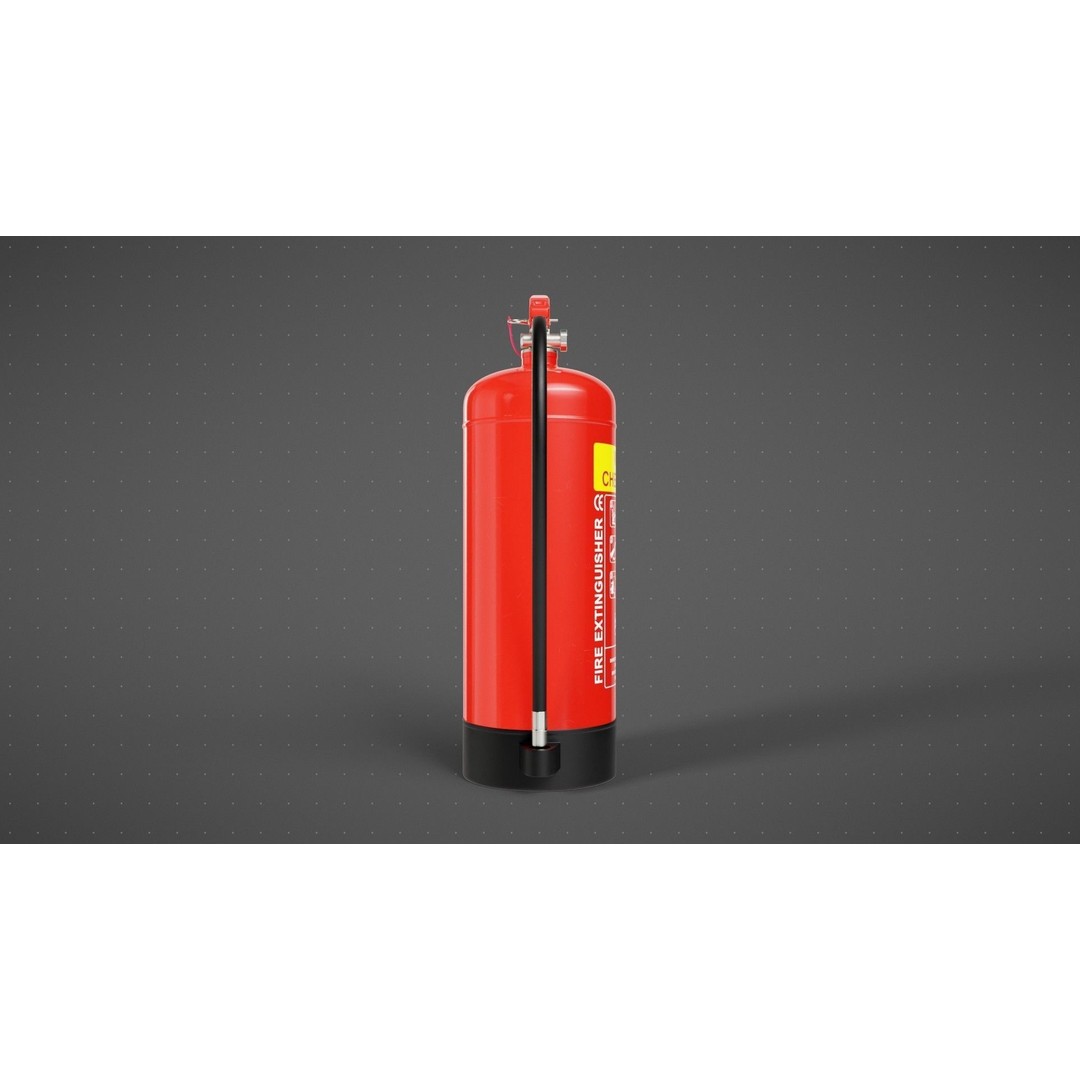 Wet Chemical Fire Extinguisher 3D Model – High Poly PBR Asset, Blender, FBX - View 4