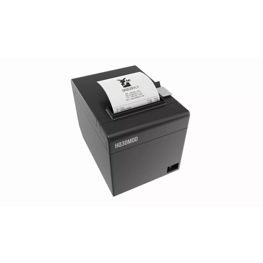 POS Receipt Printer 3D Model – High Quality PBR Asset, FBX & OBJ - View 2