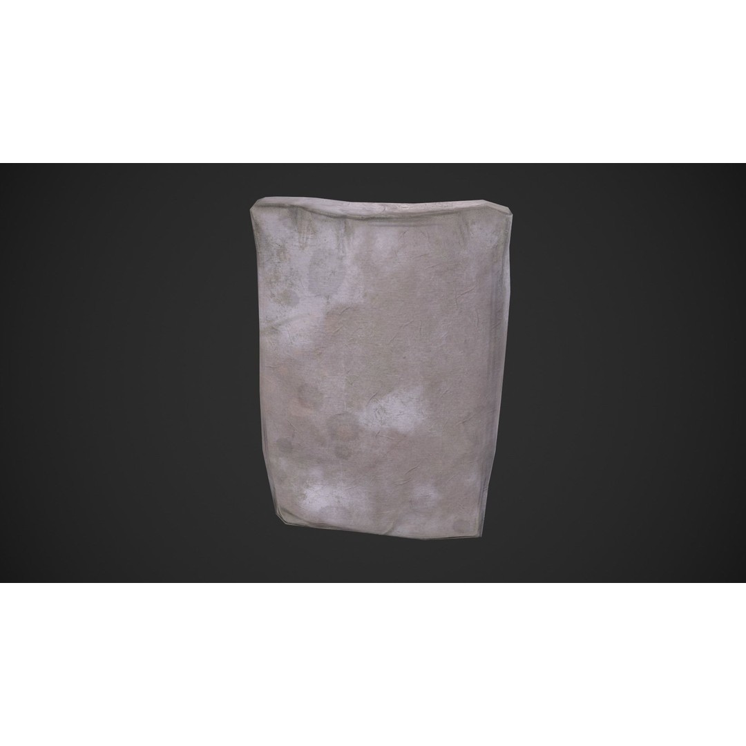 Cement Bags 3D Model – Low Poly Game Asset with PBR Textures - View 11