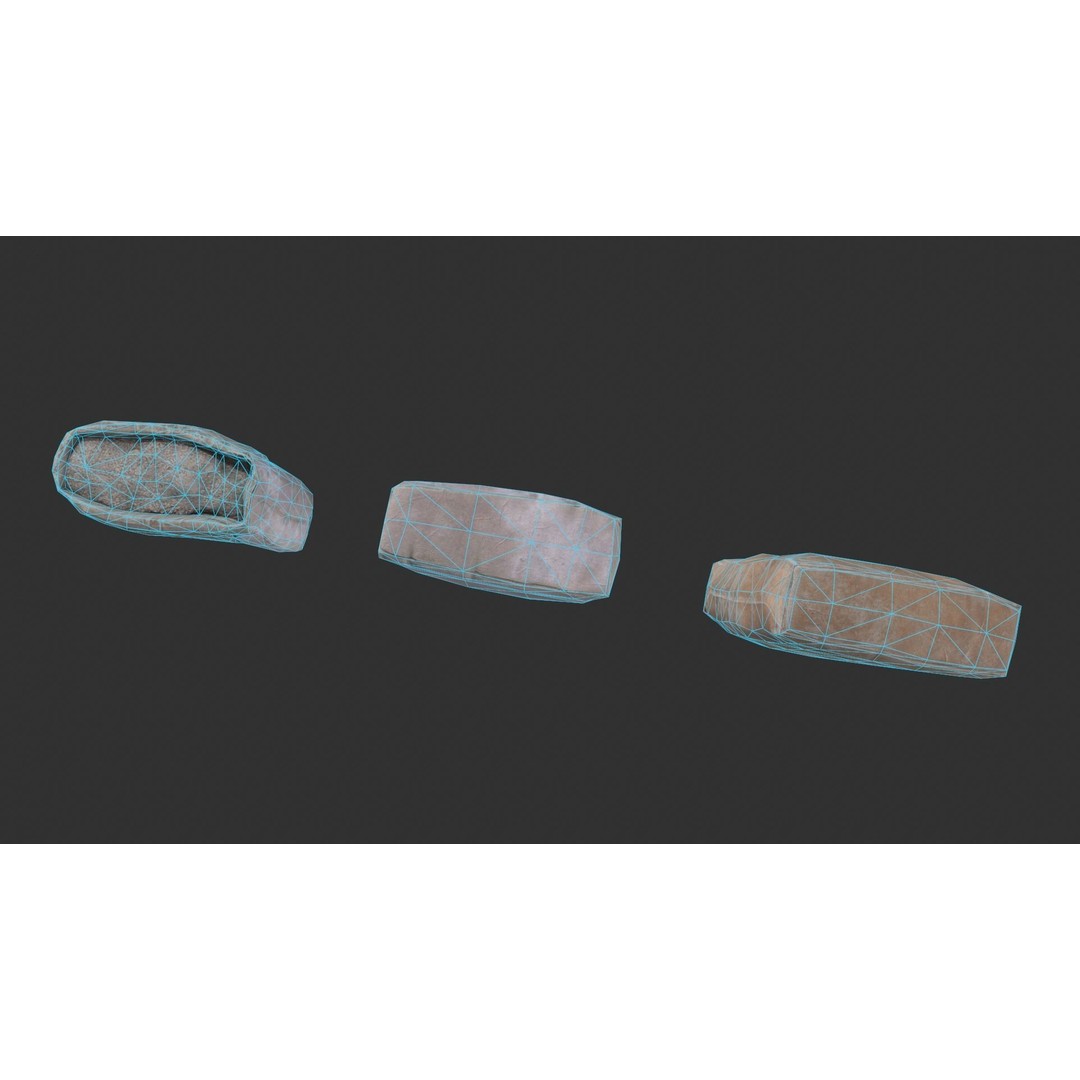 Cement Bags 3D Model – Low Poly Game Asset with PBR Textures - View 8