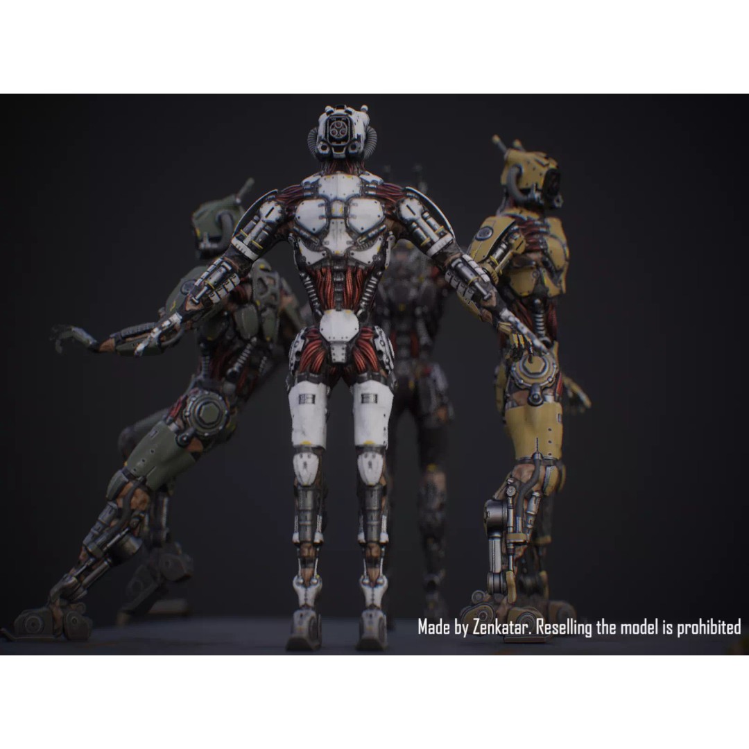 Sci-Fi Robot 3D Model – Low Poly Game Ready Character, FBX - View 20