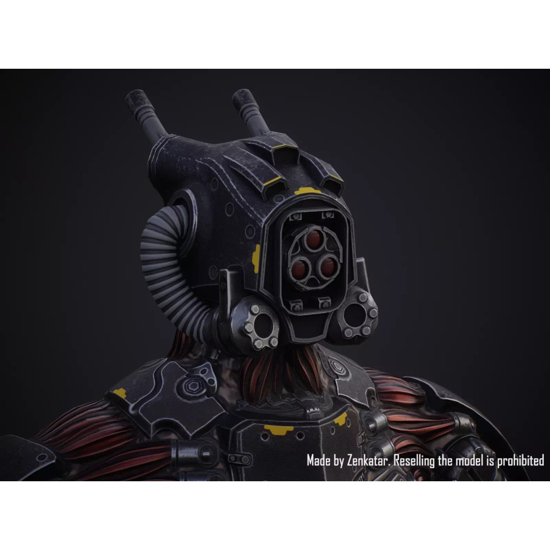 Sci-Fi Robot 3D Model – Low Poly Game Ready Character, FBX - View 25