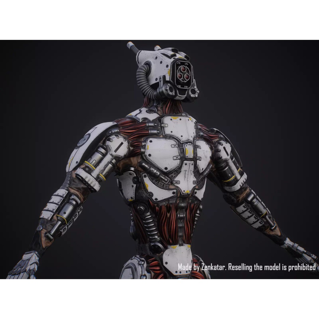 Sci-Fi Robot 3D Model – Low Poly Game Ready Character, FBX - View 28