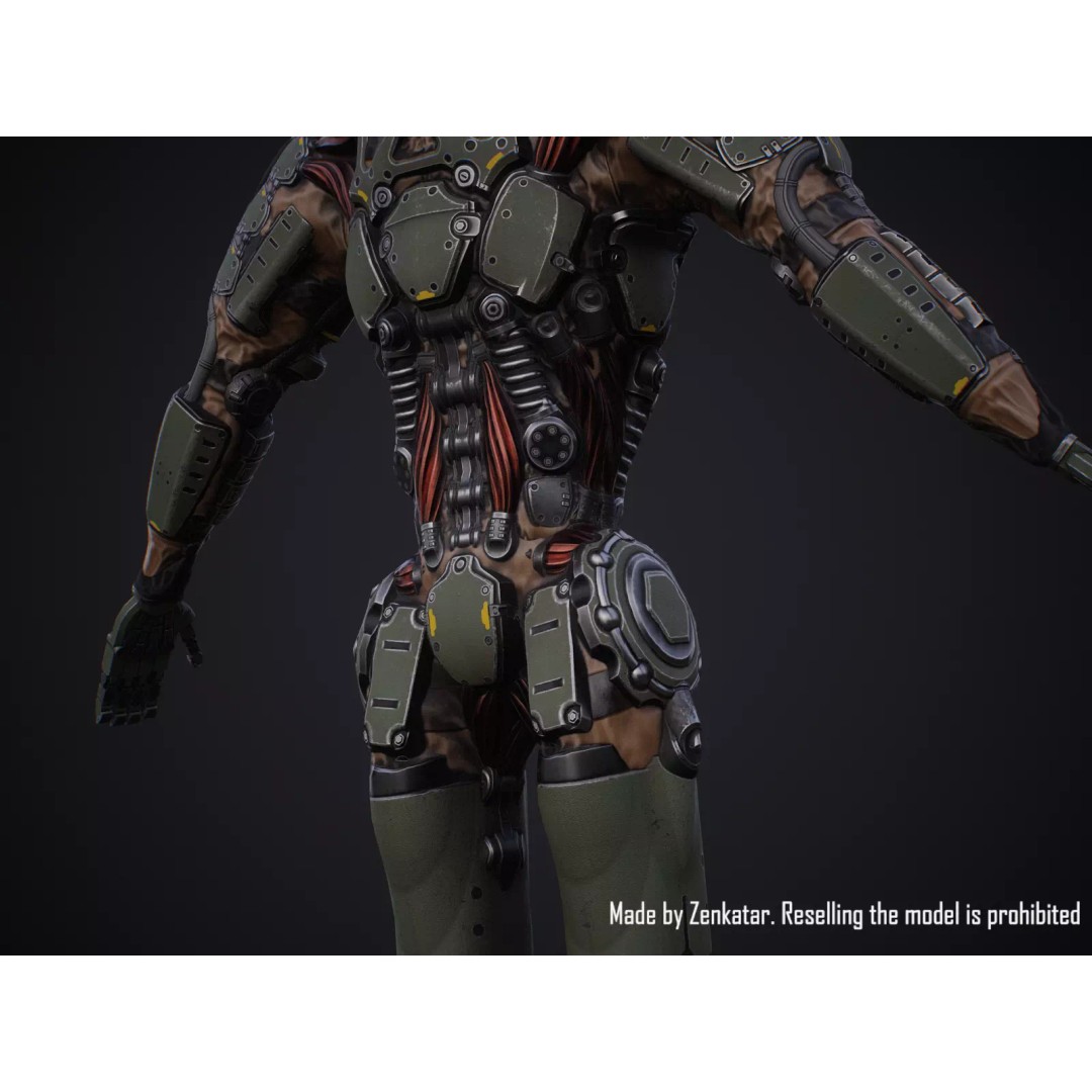 Sci-Fi Robot 3D Model – Low Poly Game Ready Character, FBX - View 29