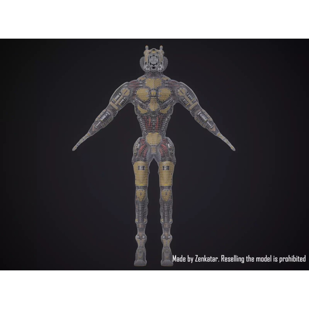 Sci-Fi Robot 3D Model – Low Poly Game Ready Character, FBX - View 30