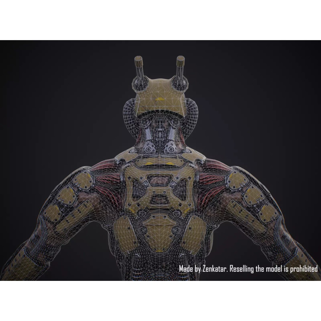 Sci-Fi Robot 3D Model – Low Poly Game Ready Character, FBX - View 33