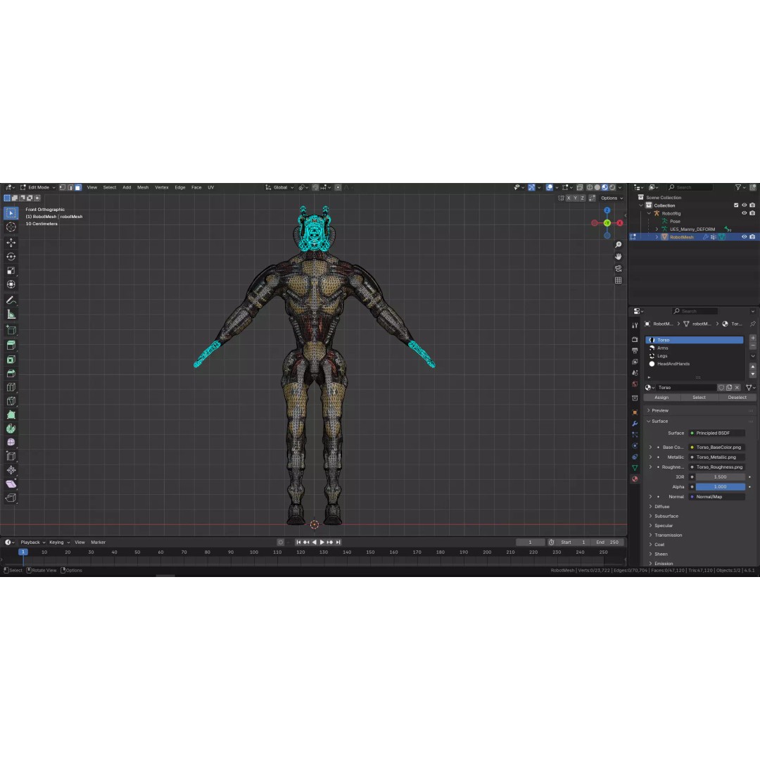 Sci-Fi Robot 3D Model – Low Poly Game Ready Character, FBX - View 39