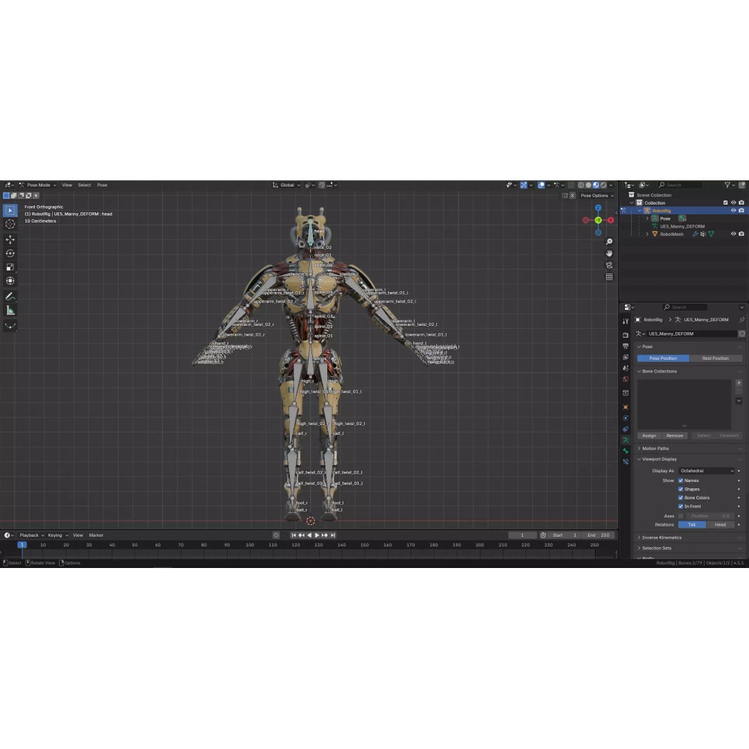 Sci-Fi Robot 3D Model – Low Poly Game Ready Character, FBX - View 40