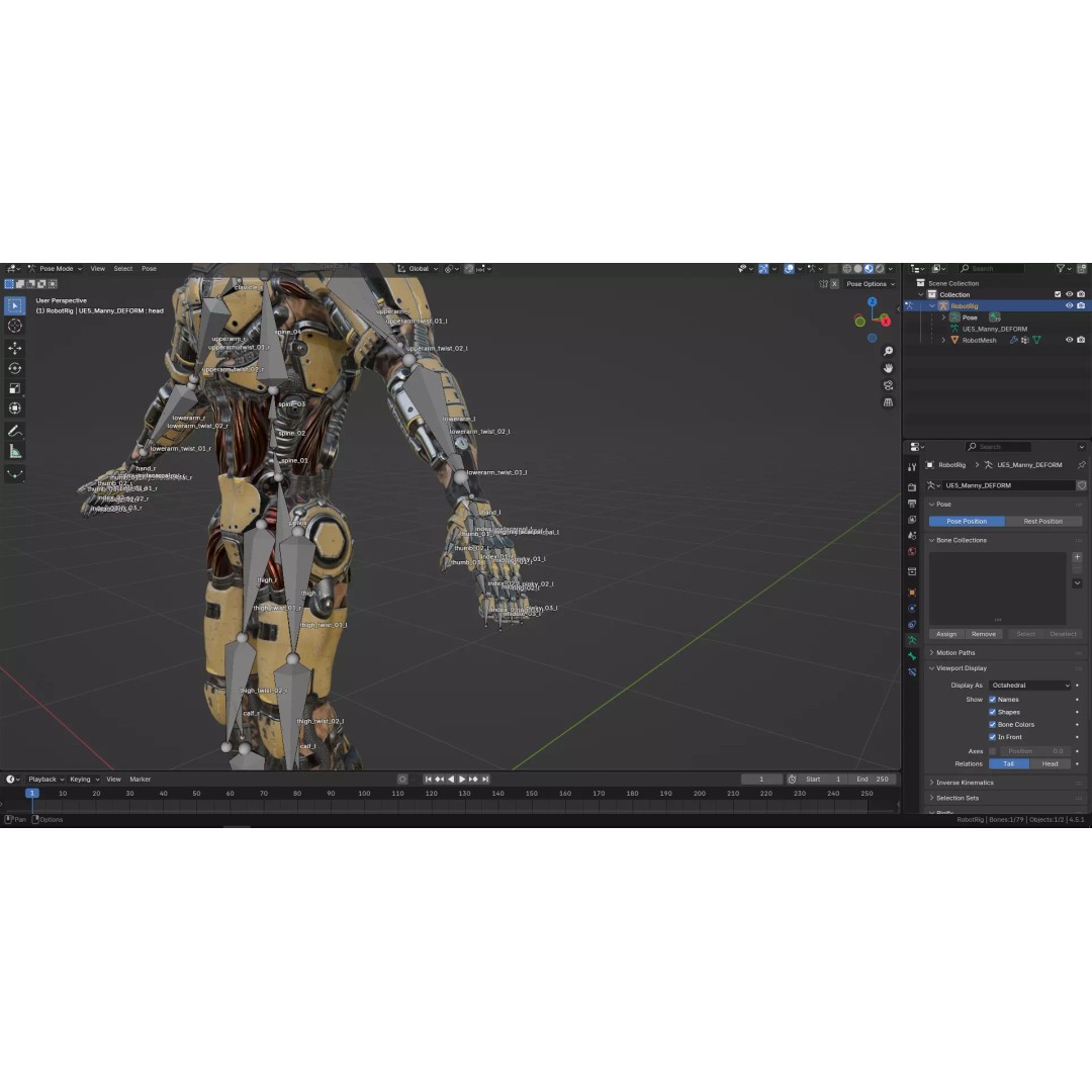 Sci-Fi Robot 3D Model – Low Poly Game Ready Character, FBX - View 41