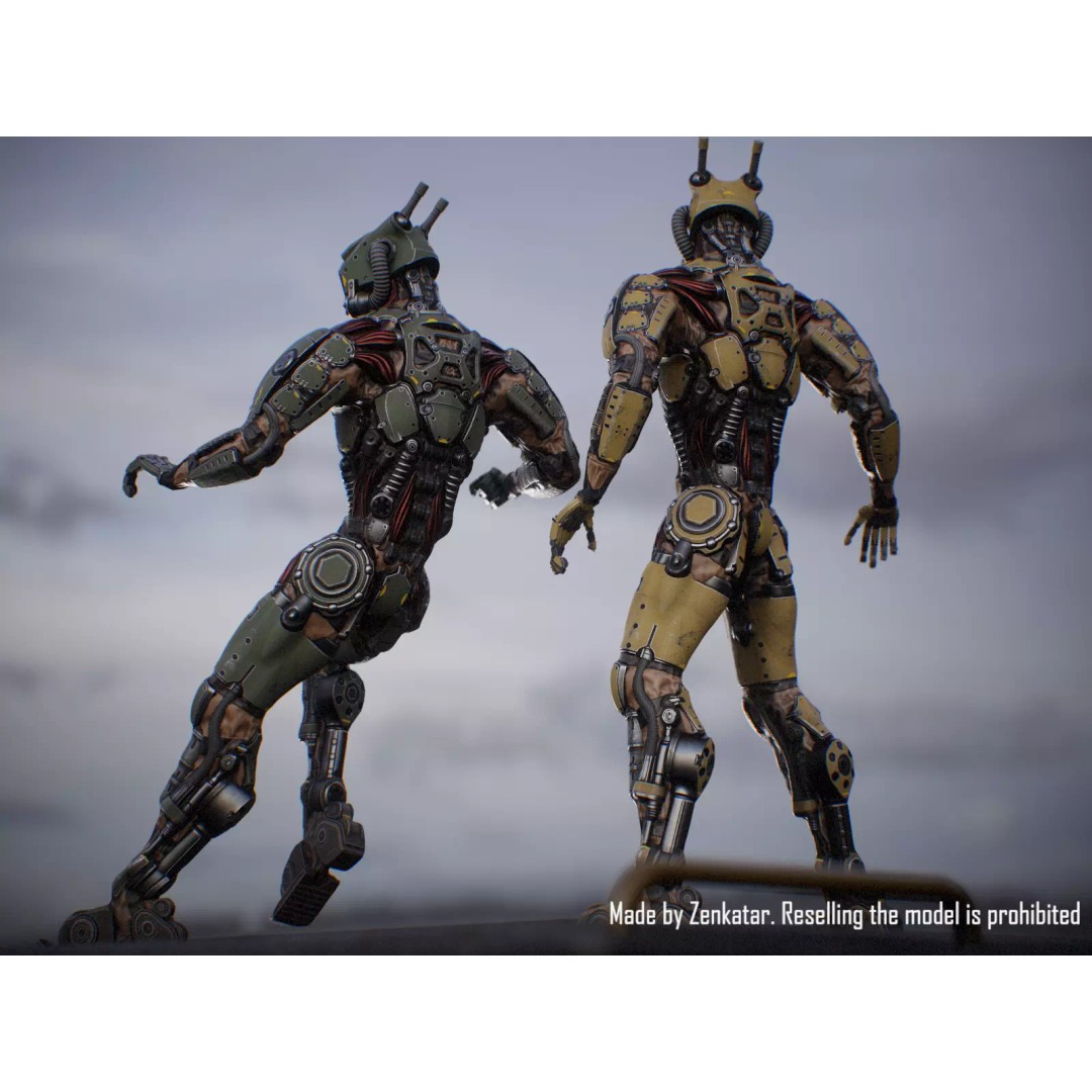 Sci-Fi Robot 3D Model – Low Poly Game Ready Character, FBX - View 5