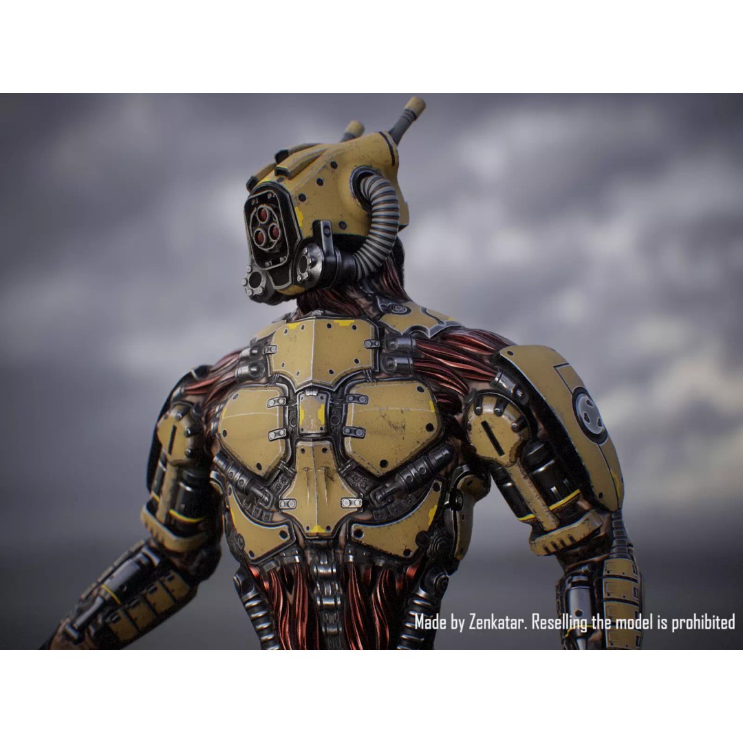 Sci-Fi Robot 3D Model – Low Poly Game Ready Character, FBX - View 6